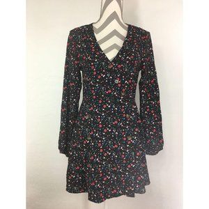 Hiatus floral print long sleeve dress size M